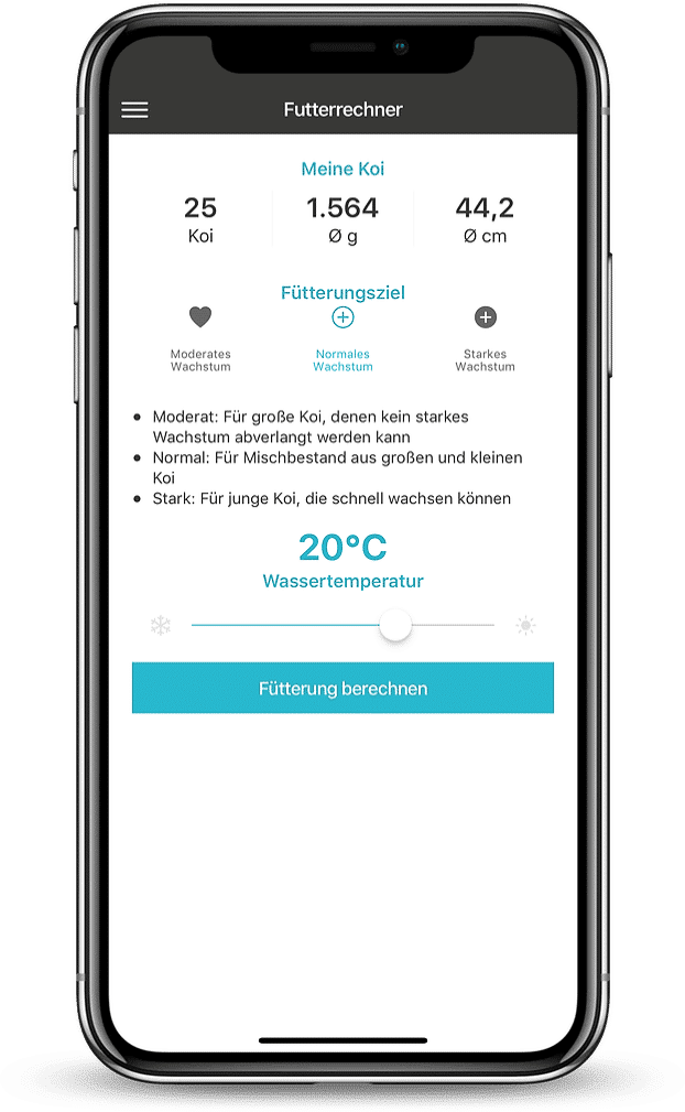 Nutramare Koi-Futterrechner für Android und iOS